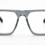 Boss Smoked Grey Wide Square Eyeglasses