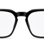 Boss Engraved Black Geometric Aviator Glasses