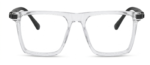 Boss Clear Geometric Square Eyeglasses
